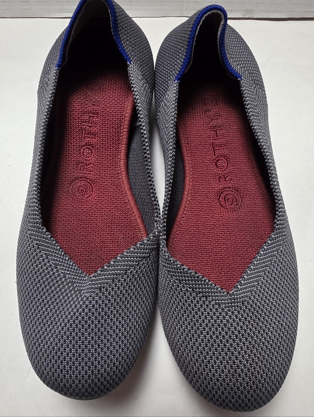 Rothys Charcoal Gray Flats Sz 7
